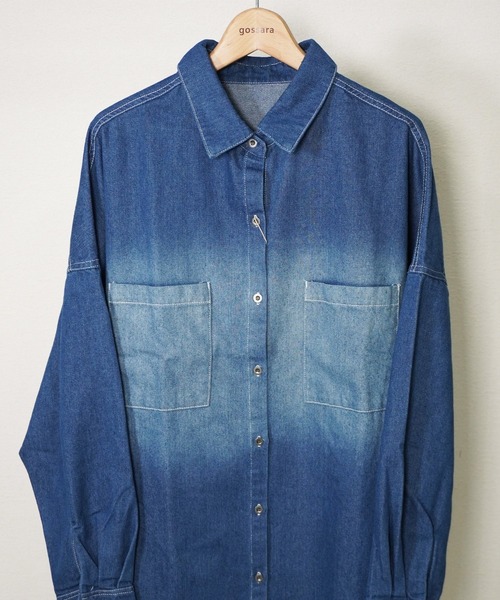 gossara（ゴサラ）の「DENIMシャツ（シャツ/ブラウス・レディース・ネイビー/ブルー・FREE）」の19枚目の写真