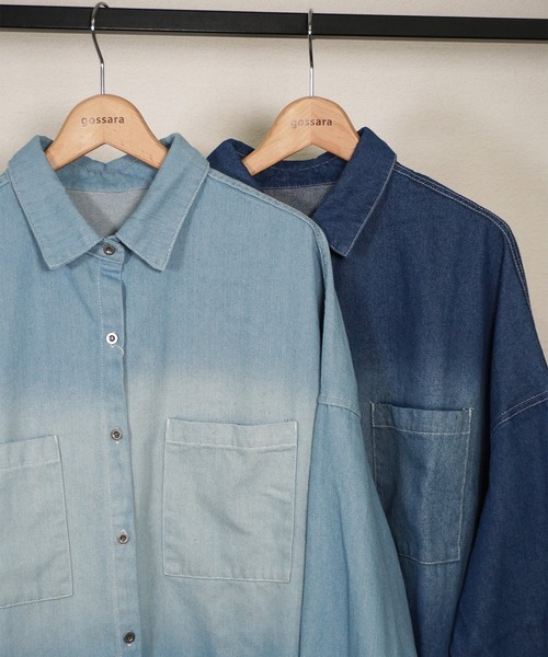 gossara（ゴサラ）の「DENIMシャツ（シャツ/ブラウス・レディース・ネイビー/ブルー・FREE）」の20枚目の写真