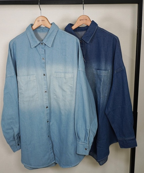 gossara（ゴサラ）の「DENIMシャツ（シャツ/ブラウス・レディース・ネイビー/ブルー・FREE）」の22枚目の写真