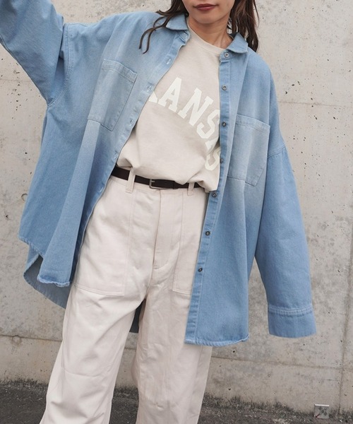 gossara（ゴサラ）の「DENIMシャツ（シャツ/ブラウス・レディース・ネイビー/ブルー・FREE）」の17枚目の写真