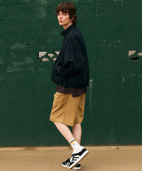 Gymphlex SPORT WEAR ナイロンジャケット Gymphlex | コットンナイロン ジップジャケット CHECK MEN