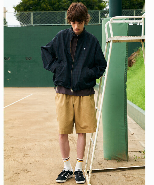 Gymphlex SPORT WEAR ナイロンジャケット Gymphlex | コットンナイロン ジップジャケット CHECK MEN