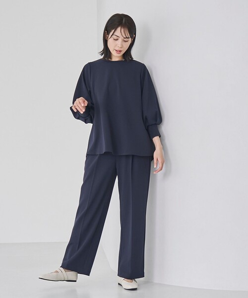 RONEL（ロネル）の「【接触冷感】カットジョーゼットワイドパンツ（その他パンツ・レディース・ネイビー/ブラック・M/S/L）」の12枚目の写真