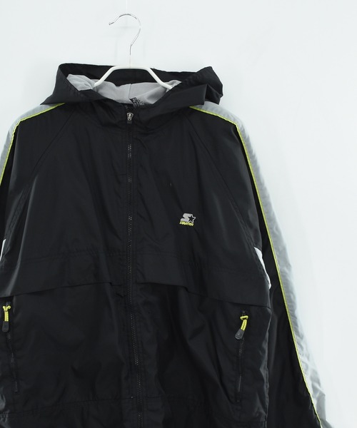 STARTER スターター ナイロンジャケット フルジップ　カレッジロゴ XL ヴィンテージ古着90\u0027s STARTER フルジップナイロンジャケット
