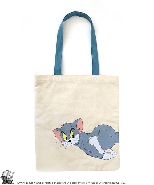 Tom&Jerry(トムアンドジェリー)の「【公式】TOM and JERRY レトロアート キャンバストート(トートバッグ・レディース・グリーン/オレンジ/ブルー・FREE)」の1枚目の写真