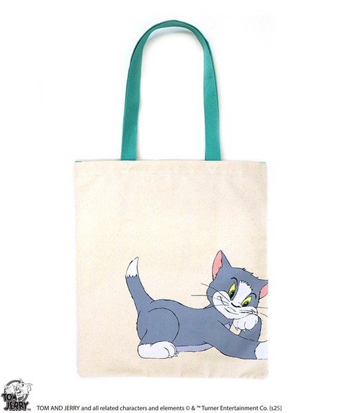 Tom&Jerry(トムアンドジェリー)の「【公式】TOM and JERRY レトロアート キャンバストート(トートバッグ・レディース・グリーン/オレンジ/ブルー・FREE)」の2枚目の写真