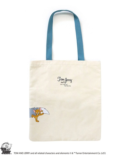 Tom&Jerry(トムアンドジェリー)の「【公式】TOM and JERRY レトロアート キャンバストート(トートバッグ・レディース・グリーン/オレンジ/ブルー・FREE)」の4枚目の写真