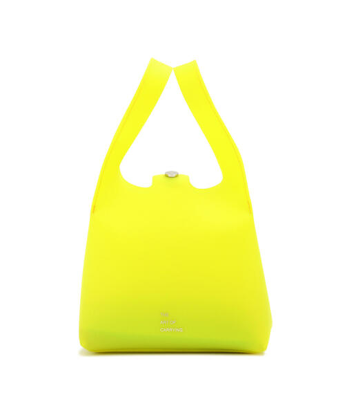 human woman（ヒューマンウーマン）の「◆THE ART OF CARRYING MARKETmini（トートバッグ・レディース・レッド/イエロー・ﾌﾘ-）」の4枚目の写真