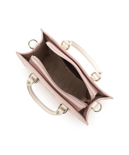 & chouette（アンドシュエット）の「ツイードスクエアバッグ（ハンドバッグ・レディース・ミント/ピンク/オフホワイト/ライトブルー・FREE）」の9枚目の写真