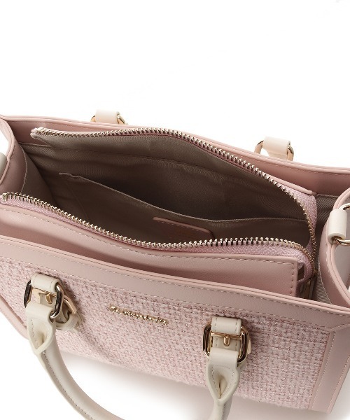 & chouette（アンドシュエット）の「ツイードスクエアバッグ（ハンドバッグ・レディース・ミント/ピンク/オフホワイト/ライトブルー・FREE）」の11枚目の写真