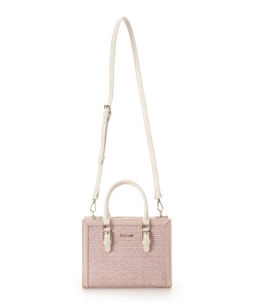 & chouette（アンドシュエット）の「ツイードスクエアバッグ（ハンドバッグ・レディース・ミント/ピンク/オフホワイト/ライトブルー・FREE）」の12枚目の写真