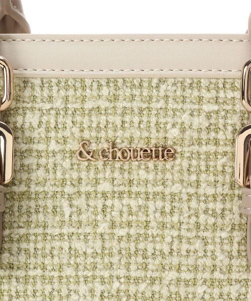 & chouette（アンドシュエット）の「ツイードスクエアバッグ（ハンドバッグ・レディース・ミント/ピンク/オフホワイト/ライトブルー・FREE）」の17枚目の写真
