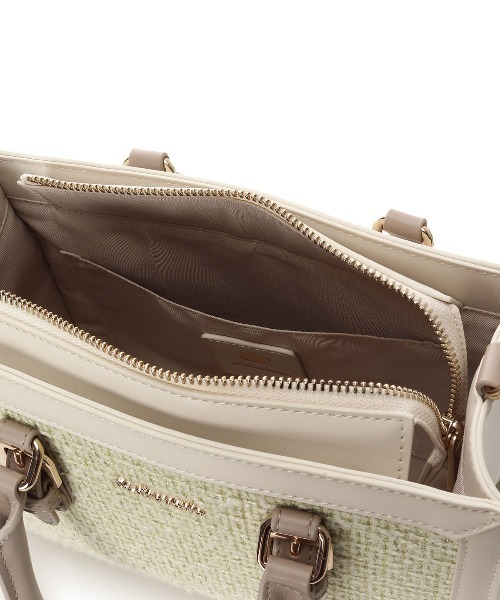 & chouette（アンドシュエット）の「ツイードスクエアバッグ（ハンドバッグ・レディース・ミント/ピンク/オフホワイト/ライトブルー・FREE）」の18枚目の写真