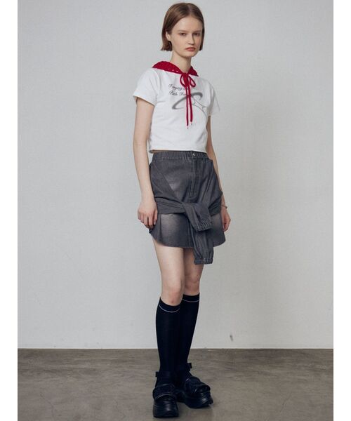 EMODA（エモダ）の「スプレーアートTシャツ（Tシャツ/カットソー・レディース・ブラック/ホワイト/ネイビー・FREE）」の10枚目の写真