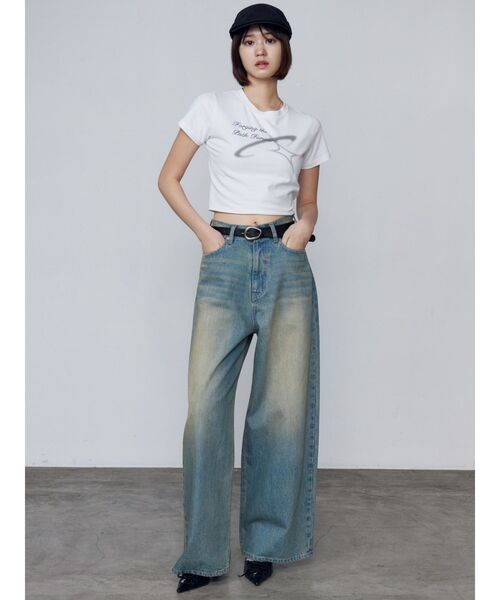 EMODA（エモダ）の「スプレーアートTシャツ（Tシャツ/カットソー・レディース・ブラック/ホワイト/ネイビー・FREE）」の13枚目の写真