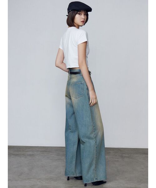 EMODA（エモダ）の「スプレーアートTシャツ（Tシャツ/カットソー・レディース・ブラック/ホワイト/ネイビー・FREE）」の14枚目の写真