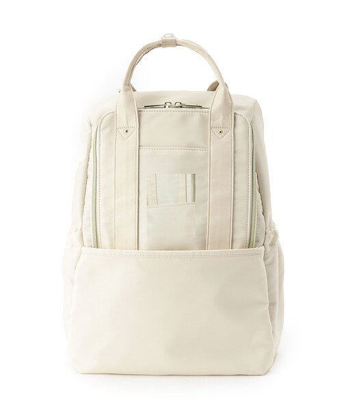 ITS'DEMO（イッツデモ）の「◆【旅行／キャリーオン／通勤】撥水10ポケリュック（バックパック/リュック・レディース・ブラック/アイボリー/ナチュラル・00）」の14枚目の写真