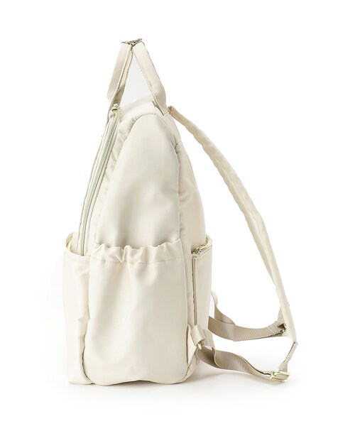 ITS'DEMO（イッツデモ）の「◆【旅行／キャリーオン／通勤】撥水10ポケリュック（バックパック/リュック・レディース・ブラック/アイボリー/ナチュラル・00）」の15枚目の写真