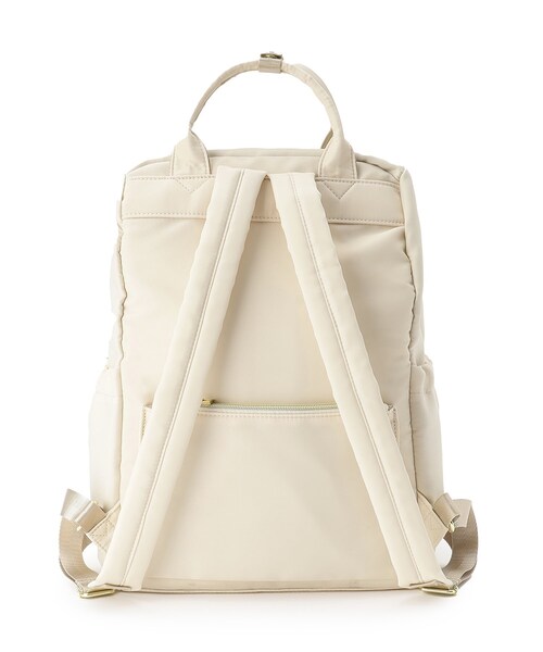 ITS'DEMO（イッツデモ）の「◆【旅行／キャリーオン／通勤】撥水10ポケリュック（バックパック/リュック・レディース・ブラック/アイボリー/ナチュラル・00）」の16枚目の写真