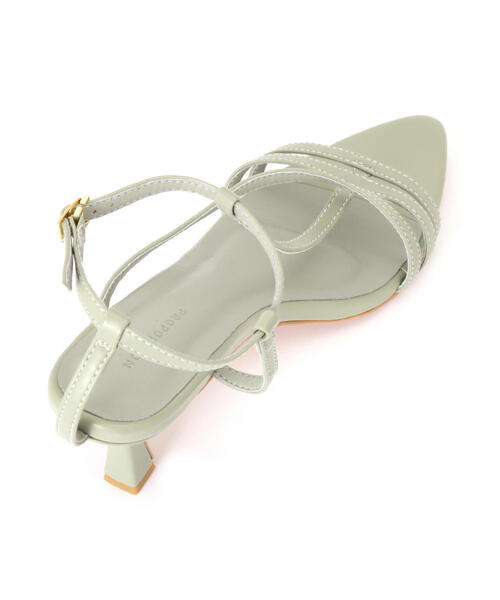 PROPORTION BODY DRESSING(プロポーションボディドレッシング)の「ポインテッドTストラップアシメサンダル / 1215182403(パンプス・レディース・ライトグリーン/ブラック/シルバー・24.0cm/23.5cm/23.0cm)」の11枚目の写真