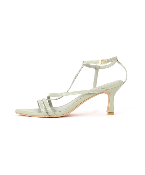 PROPORTION BODY DRESSING(プロポーションボディドレッシング)の「ポインテッドTストラップアシメサンダル / 1215182403(パンプス・レディース・ライトグリーン/ブラック/シルバー・24.0cm/23.5cm/23.0cm)」の4枚目の写真