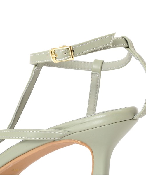 PROPORTION BODY DRESSING(プロポーションボディドレッシング)の「ポインテッドTストラップアシメサンダル / 1215182403(パンプス・レディース・ライトグリーン/ブラック/シルバー・24.0cm/23.5cm/23.0cm)」の7枚目の写真