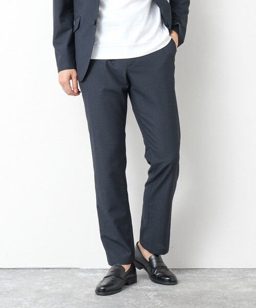 NOLLEY’S(ノーリーズ)の「《ビジカジ/セットアップ対応》ドットサッカーストレッチパンツ 25SS(その他パンツ・メンズ・ネイビー/グレー/ブルー・S/M/L/XL)」の2枚目の写真