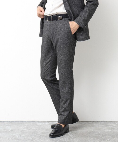 NOLLEY’S(ノーリーズ)の「《ビジカジ/セットアップ対応》ドットサッカーストレッチパンツ 25SS(その他パンツ・メンズ・ネイビー/グレー/ブルー・S/M/L/XL)」の1枚目の写真