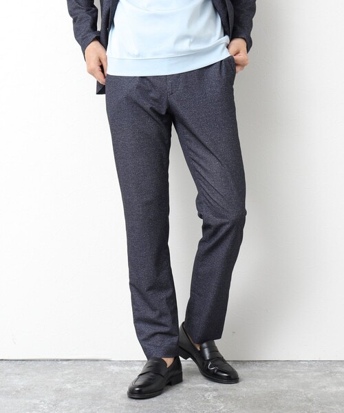 NOLLEY’S(ノーリーズ)の「《ビジカジ/セットアップ対応》ドットサッカーストレッチパンツ 25SS(その他パンツ・メンズ・ネイビー/グレー/ブルー・S/M/L/XL)」の3枚目の写真