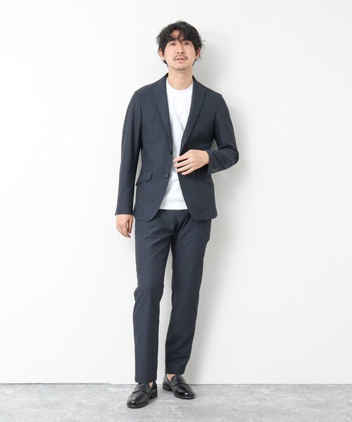 NOLLEY’S(ノーリーズ)の「《ビジカジ/セットアップ対応》ドットサッカーストレッチパンツ 25SS(その他パンツ・メンズ・ネイビー/グレー/ブルー・S/M/L/XL)」の5枚目の写真