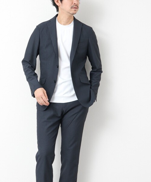 NOLLEY’S(ノーリーズ)の「《ビジカジ/セットアップ対応》ドットサッカーストレッチパンツ 25SS(その他パンツ・メンズ・ネイビー/グレー/ブルー・S/M/L/XL)」の7枚目の写真