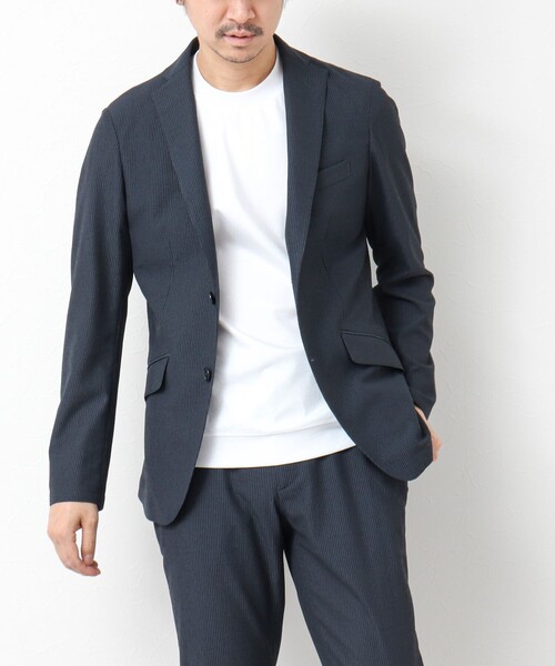 NOLLEY’S(ノーリーズ)の「《ビジカジ/セットアップ対応》ドットサッカーストレッチパンツ 25SS(その他パンツ・メンズ・ネイビー/グレー/ブルー・S/M/L/XL)」の8枚目の写真