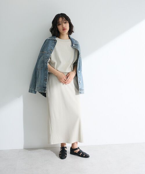 Green　Parks（グリーンパークス）の「ピグメントボートネックプルオーバー（Tシャツ/カットソー・レディース・チャコールグレー/ホワイト系その他2/ライトブルー/ピンク・FREE）」の5枚目の写真