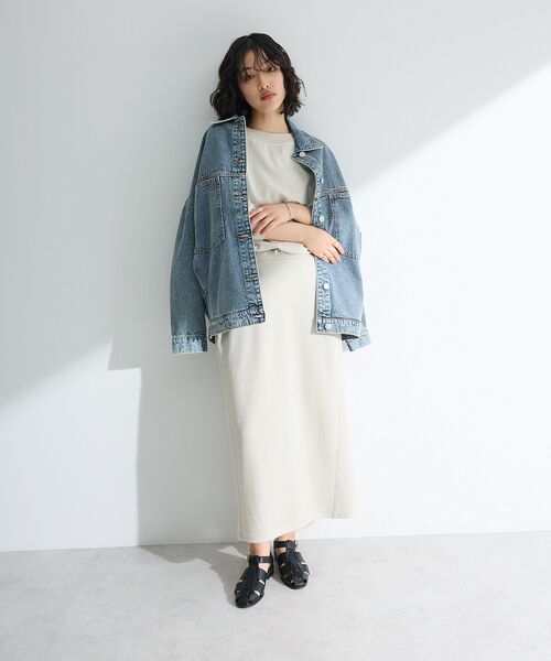 Green　Parks（グリーンパークス）の「ピグメントボートネックプルオーバー（Tシャツ/カットソー・レディース・チャコールグレー/ホワイト系その他2/ライトブルー/ピンク・FREE）」の6枚目の写真