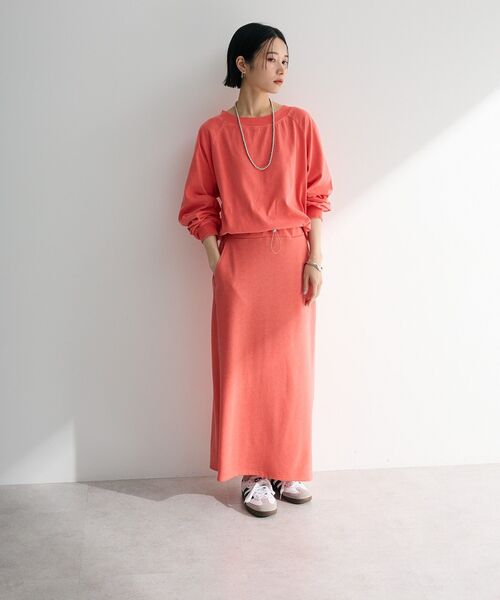 Green　Parks（グリーンパークス）の「ピグメントボートネックプルオーバー（Tシャツ/カットソー・レディース・チャコールグレー/ホワイト系その他2/ライトブルー/ピンク・FREE）」の10枚目の写真