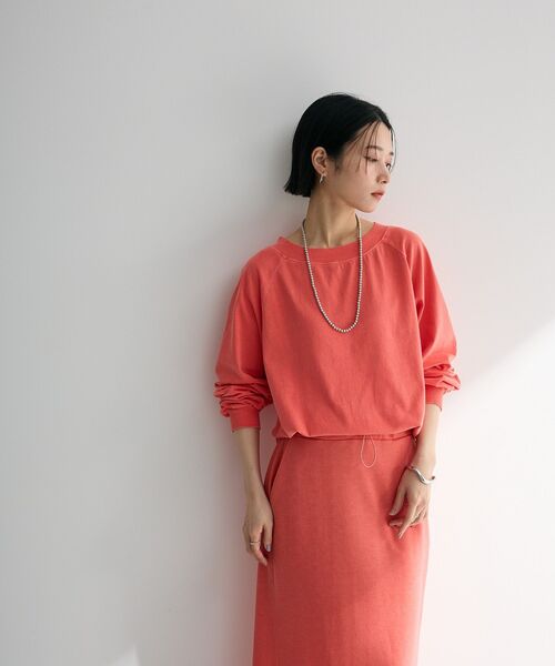 Green　Parks（グリーンパークス）の「ピグメントボートネックプルオーバー（Tシャツ/カットソー・レディース・チャコールグレー/ホワイト系その他2/ライトブルー/ピンク・FREE）」の12枚目の写真