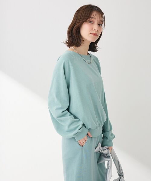 Green　Parks（グリーンパークス）の「ピグメントボートネックプルオーバー（Tシャツ/カットソー・レディース・チャコールグレー/ホワイト系その他2/ライトブルー/ピンク・FREE）」の22枚目の写真