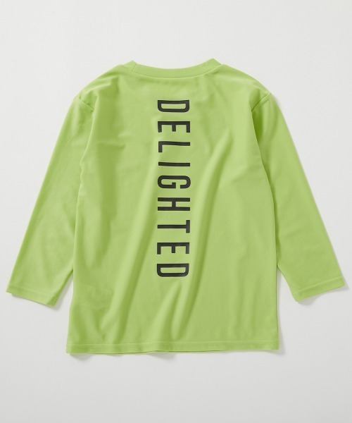 devirock（デビロック）の「UVカット Tシャツ型 長袖ラッシュガード（ラッシュガード・キッズ・ブラック系1/イエロー系1/グリーン系1/ホワイト系1/サックスブルー/ブルーグレー・160cm/150cm/140cm/130cm/120cm/110cm/100cm）」の15枚目の写真