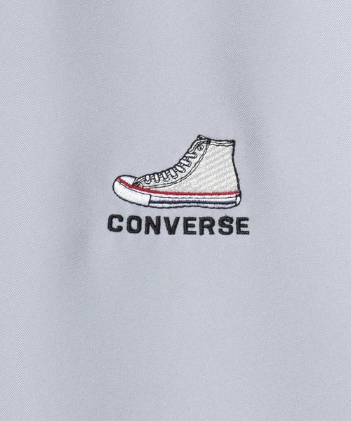 CONVERSE(コンバース)の「CONVERSE/コンバース オーバーサイズ オールスター スニーカー ロゴ ワンポイント刺繍 レギュラーカラー 半袖シャツ/レディース メンズ(シャツ/ブラウス・レディース・ブラック/サックスブルー/ホワイト/ライトグレー・M/L/LL)」の15枚目の写真