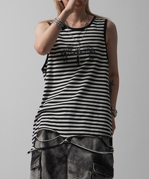 セール】25SS【MAROCORE SELECT】ウィングドクロス ダメージタンク