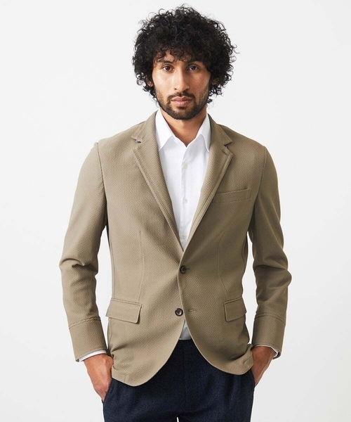 MICHEL KLEIN HOMME (ミッシェルクランオム)の「【セットアップ】ストレッチコンバーチブルジャケット(テーラードジャケット・メンズ・ブラック/ベージュ/グレー・MEDIUM/LARGE/X-LARGE)」の6枚目の写真