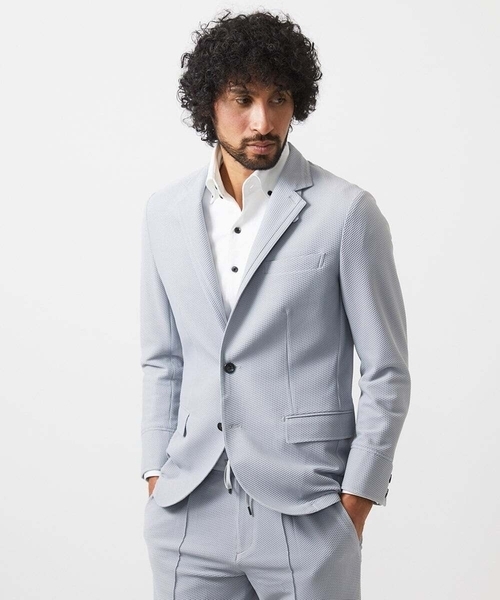 MICHEL KLEIN HOMME (ミッシェルクランオム)の「【セットアップ】ストレッチコンバーチブルジャケット(テーラードジャケット・メンズ・ブラック/ベージュ/グレー・MEDIUM/LARGE/X-LARGE)」の20枚目の写真