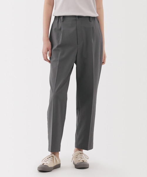 無印良品（ムジルシリョウヒン）の「婦人　風を通す　ストレッチサッカーイージーテーパードパンツ（その他パンツ・レディース・ネイビー/ダークグレー/ベージュ/ブラック・XL/L/M/S/XS）」の3枚目の写真