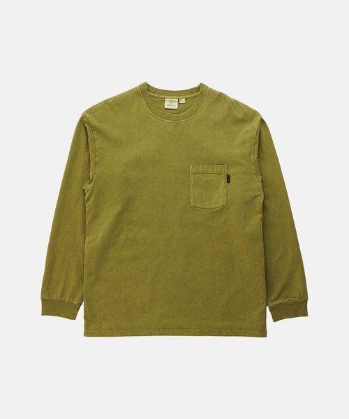 セール】L/S POCKET TEE PIGT DYED｜L/SポケットTシャツピグメントダイ