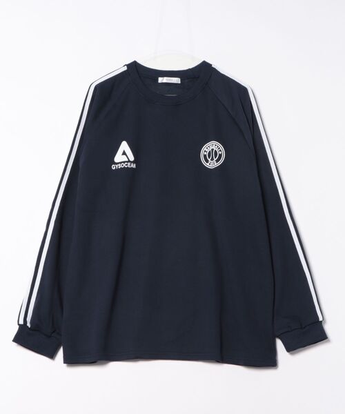 CERCA(チェルカ)の「【NOWLE】ライン柄 スポーティー リブロンT(Tシャツ/カットソー・メンズ・ホワイト/ネイビー/ブラック・X-LARGE)」の3枚目の写真