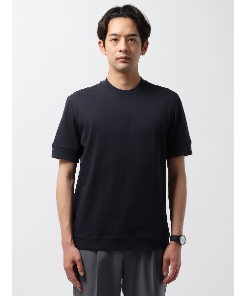 SUIT SQUARE（スーツスクエア）の「オフィT Tシャツ 半袖 ウォッシャブル プレーティング天竺（Tシャツ/カットソー・メンズ・ホワイト系/グレー系/ネイビー系/ブルー系/ブラック系・LL/3L/S/M/L）」の15枚目の写真