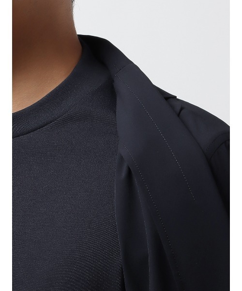 SUIT SQUARE（スーツスクエア）の「オフィT Tシャツ 半袖 ウォッシャブル プレーティング天竺（Tシャツ/カットソー・メンズ・ホワイト系/グレー系/ネイビー系/ブルー系/ブラック系・LL/3L/S/M/L）」の22枚目の写真