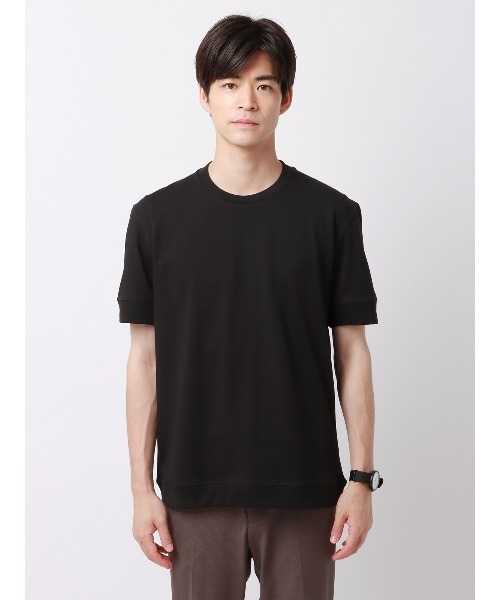 オフィT Tシャツ 半袖 ウォッシャブル プレーティング天竺（T