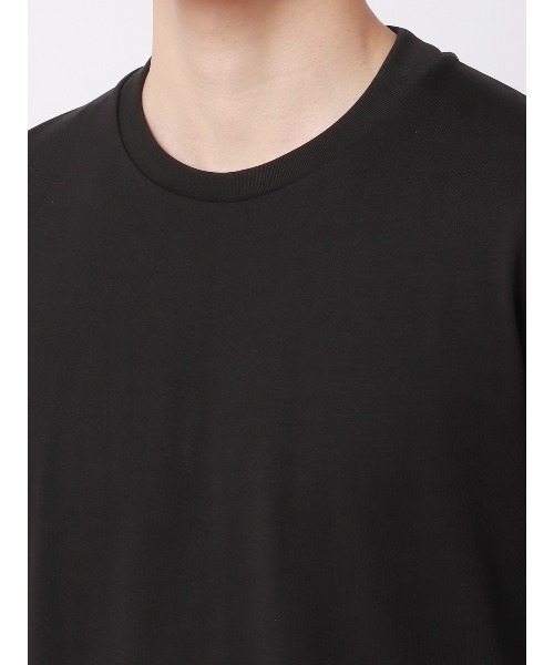 SUIT SQUARE（スーツスクエア）の「オフィT Tシャツ 半袖 ウォッシャブル プレーティング天竺（Tシャツ/カットソー・メンズ・ホワイト系/グレー系/ネイビー系/ブルー系/ブラック系・LL/3L/S/M/L）」の9枚目の写真