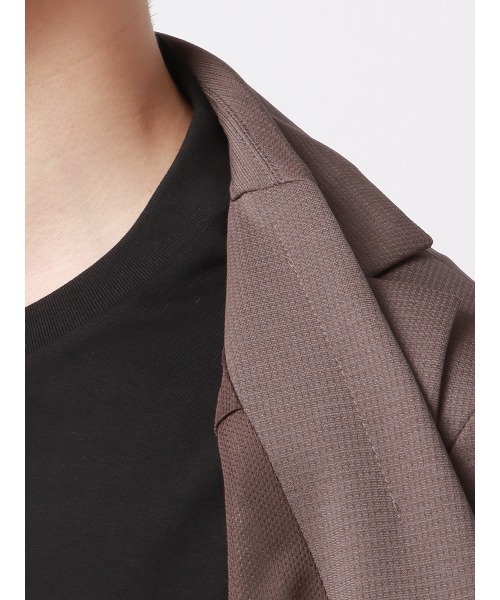 SUIT SQUARE（スーツスクエア）の「オフィT Tシャツ 半袖 ウォッシャブル プレーティング天竺（Tシャツ/カットソー・メンズ・ホワイト系/グレー系/ネイビー系/ブルー系/ブラック系・LL/3L/S/M/L）」の12枚目の写真